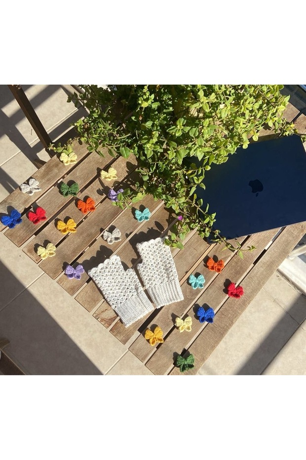 El örgüsü parmaksız eldiven - 5