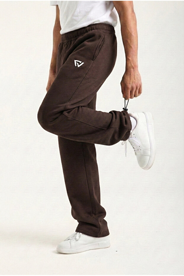 Unisex Baggy Fit Adjustable Leg Fleece-Lined Sweatpants