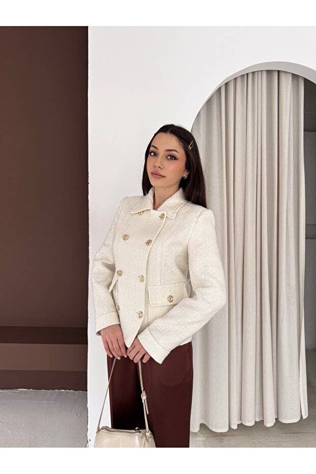 سترة فاخرة بأزرار على الجهتين - 2