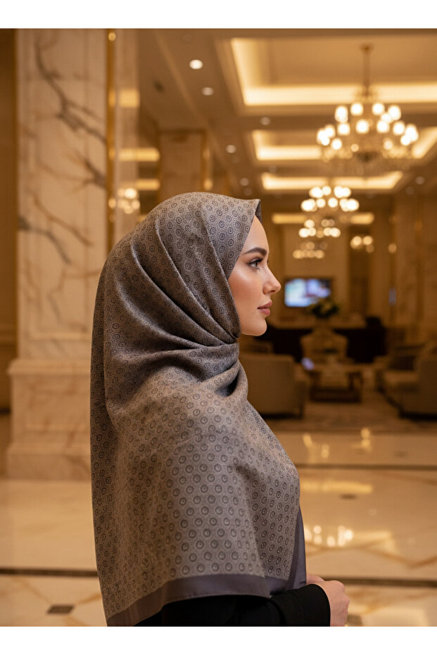 Circle Mk Pattern Cotton Shawl - 3