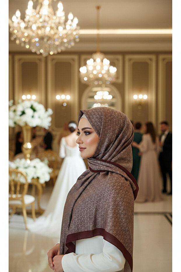 شال قطني بنمط دائرة MK - 5