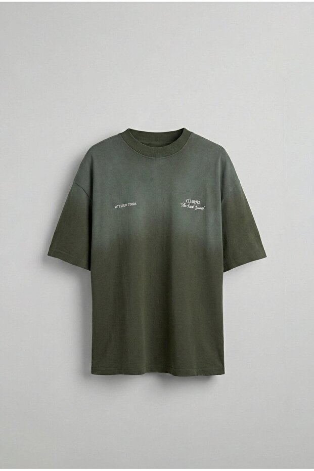 Men's Washable Premium Fabric Oversized T-Shirt Green