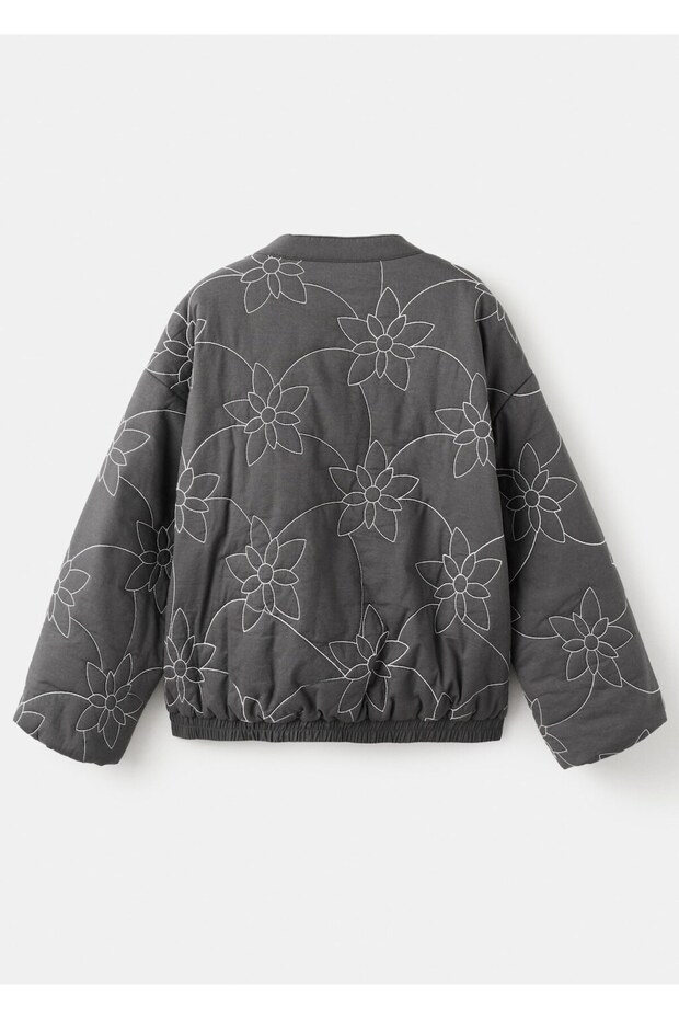 İşlemeli kapitone mont - 2