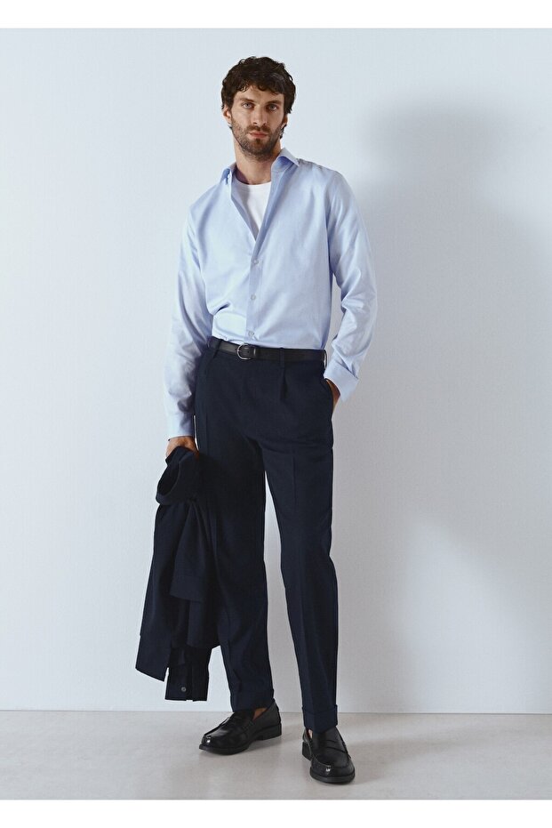 Regular kesim pensli pantolon - 7