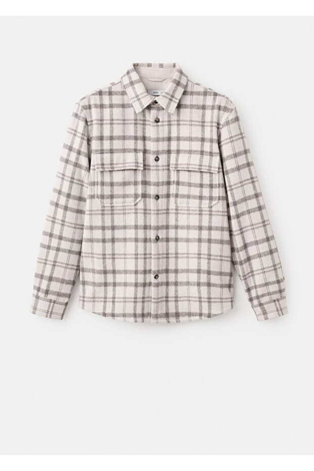 Kareli flanel gömlek ceket - 3