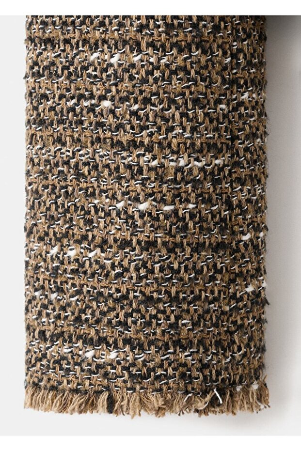 Kürk yaka tüvit ceket - 5