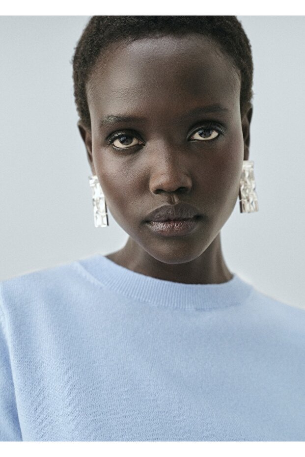 Kısa kollu yün kazak - 6