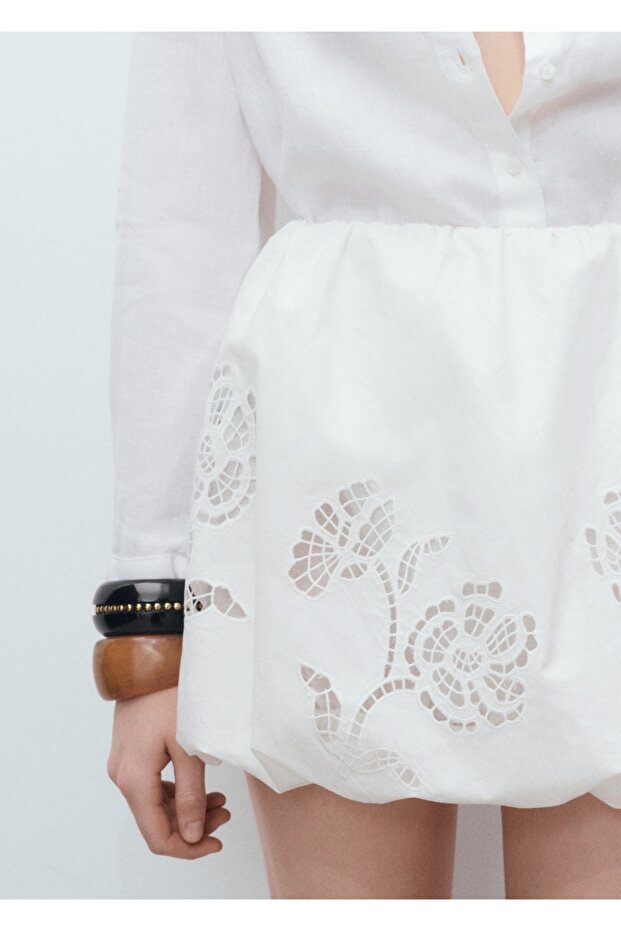 İşlemeli balon etek - 8