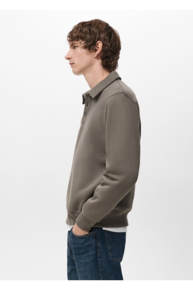 Regular kesim polo sweatshirt - 7