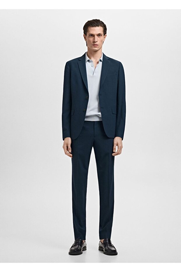 Streç kumaştan süper dar kesim blazer ceket - 2