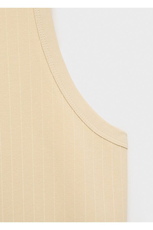 Askılı çizgili tişört - 5