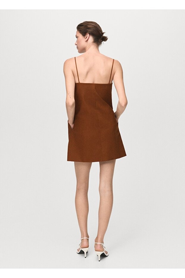 Bağ detaylı elbise - 4