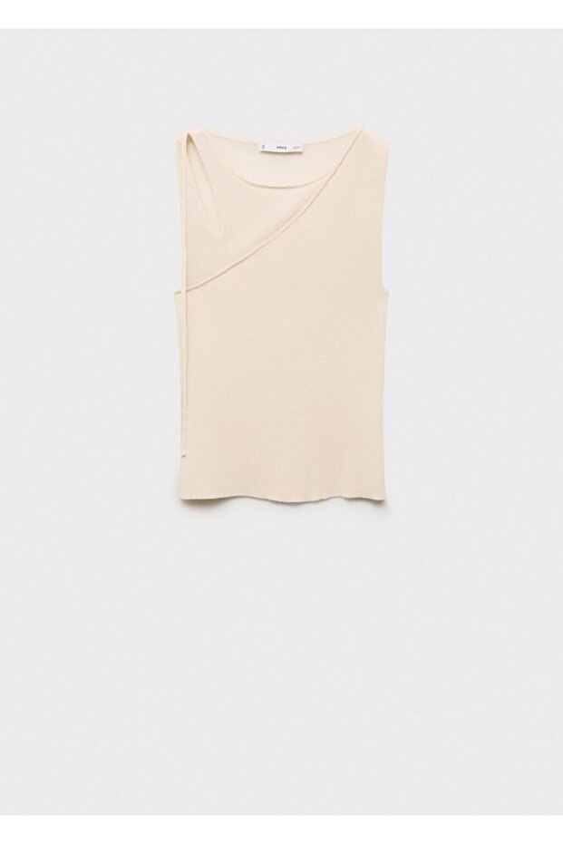 Cut out detaylı triko bluz - 3