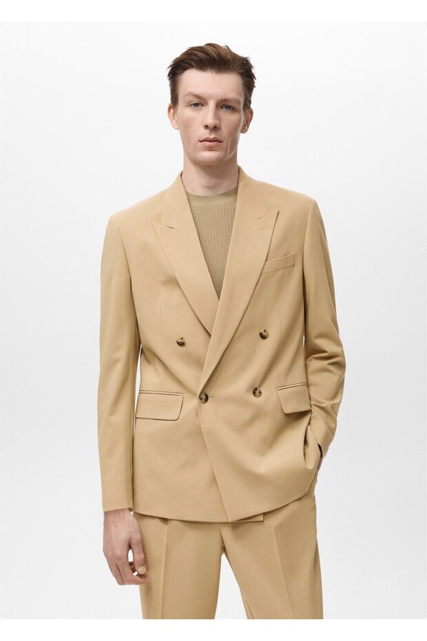 Boston regular fit kruvaze blazer ceket - 1