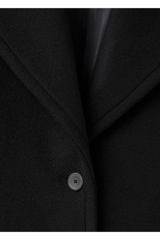 Oversize yün kısa palto - 8