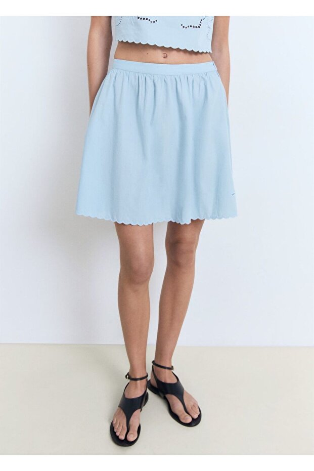 Nakışlı etek dalgalı etek ucu - 1