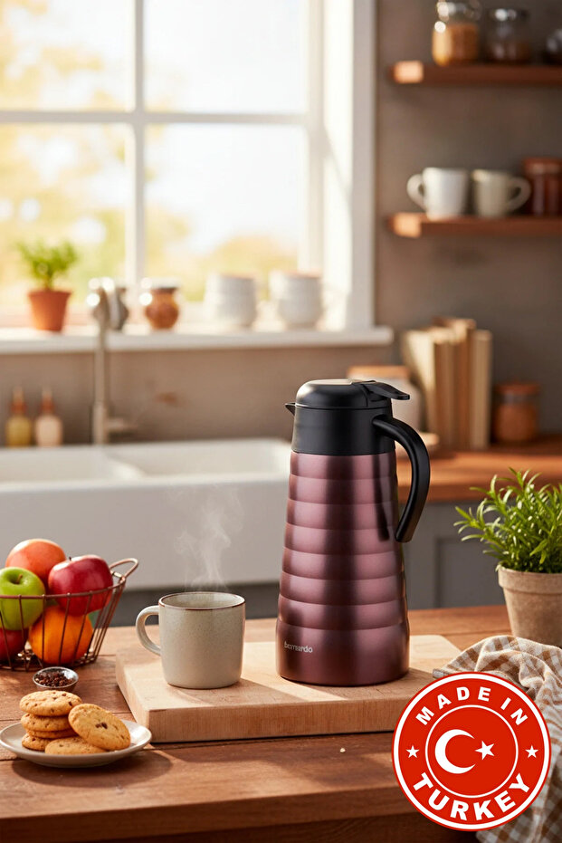 Nora 2 Liter Steel Thermos Rose (Made in Turkey)