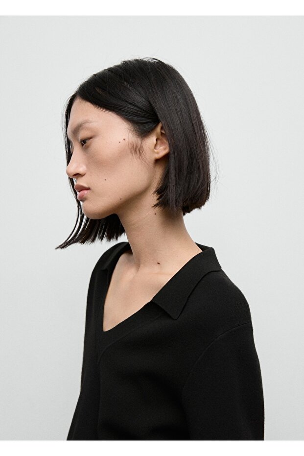 V yaka ince triko kazak - 6