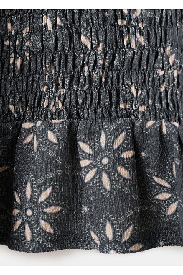 Çiçek desenli bluz - 5