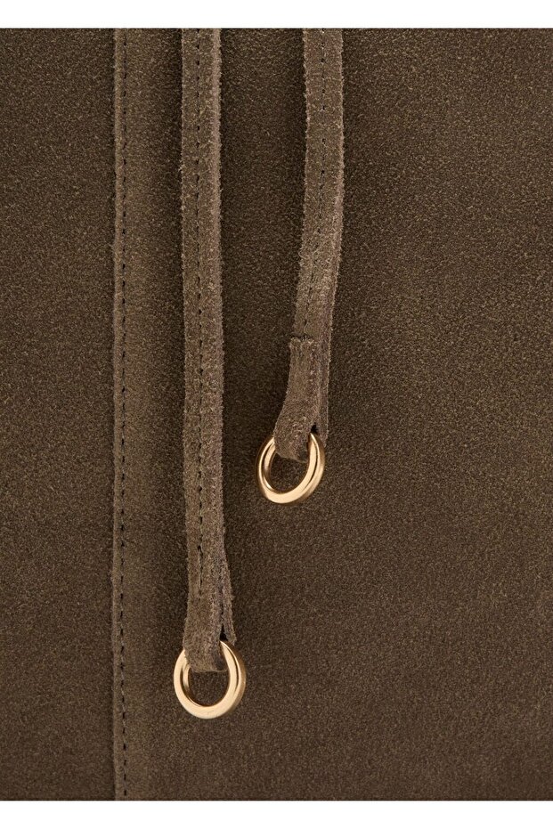 Süet deri shopper çanta - 4