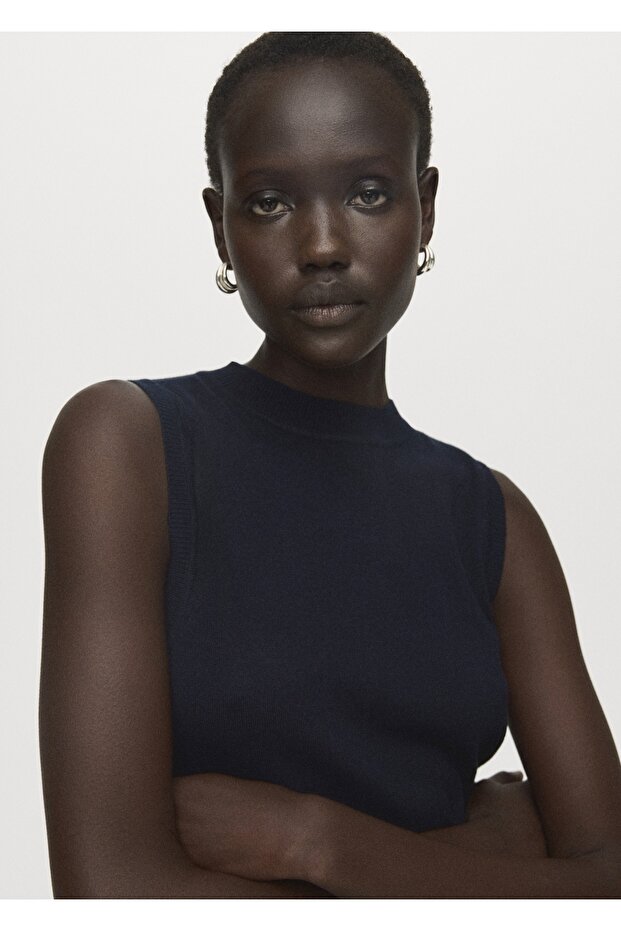 İnce örgü bluz - 6