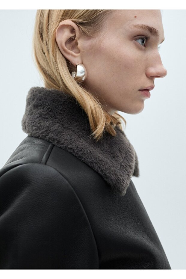 Suni kürk astarlı ceket - 6