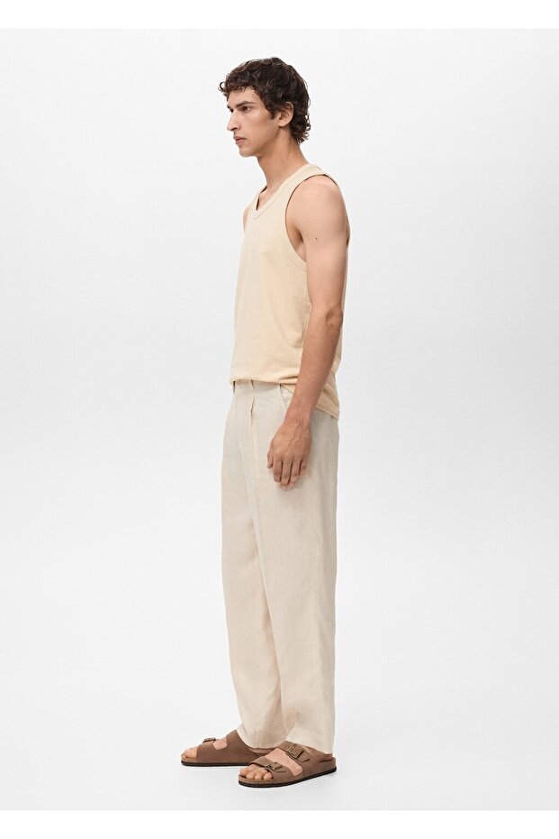 Askılı çizgili tişört - 7