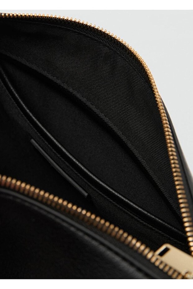 Deri görünümlü omuz çantası - 6