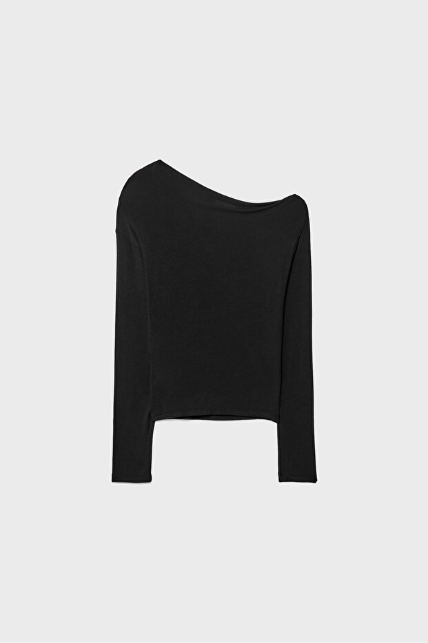 Asymmetrical neckline top - 6