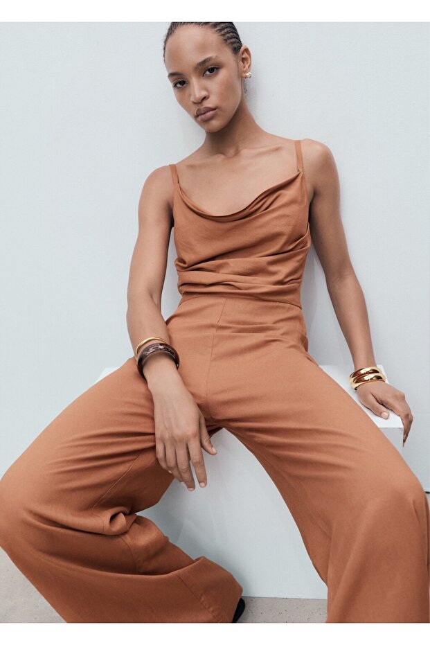 Uzun dökümlü yaka tulum - 7