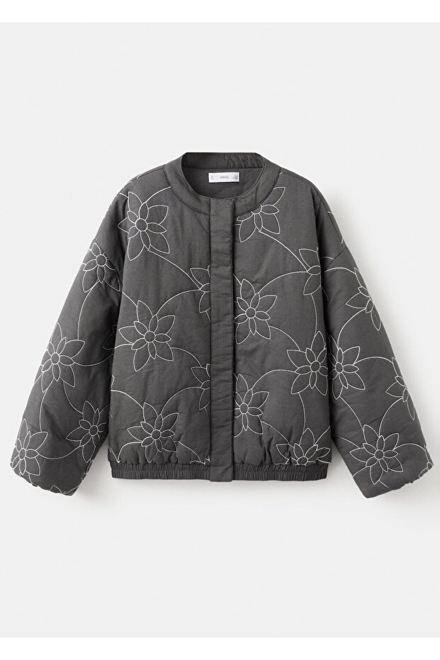 İşlemeli kapitone mont - 1