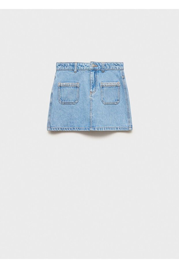 Kısa denim etek - 3