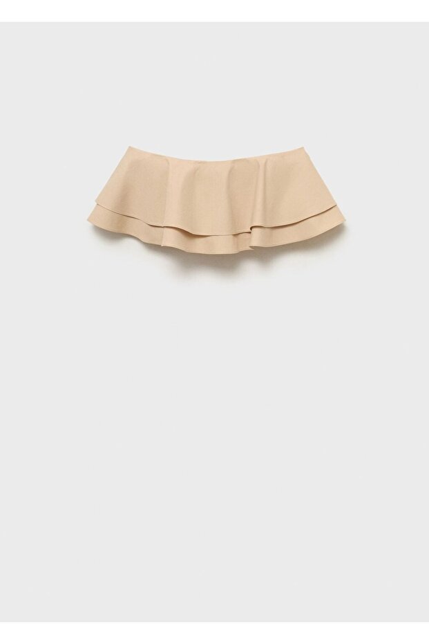 Volanlı straplez bluz - 3