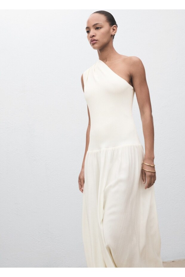 Asimetrik triko elbise - 1