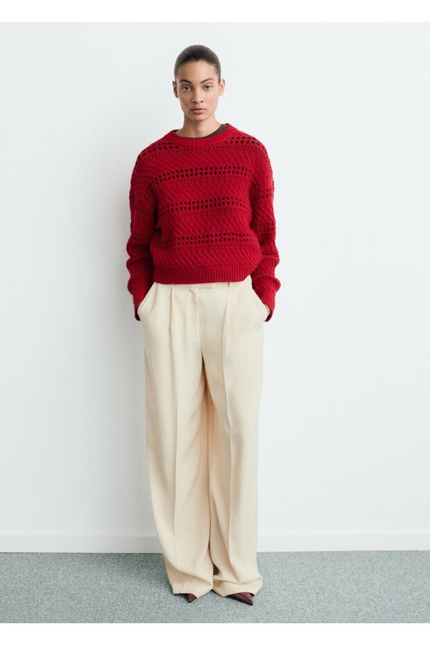 Ajur örgü kazak - 2