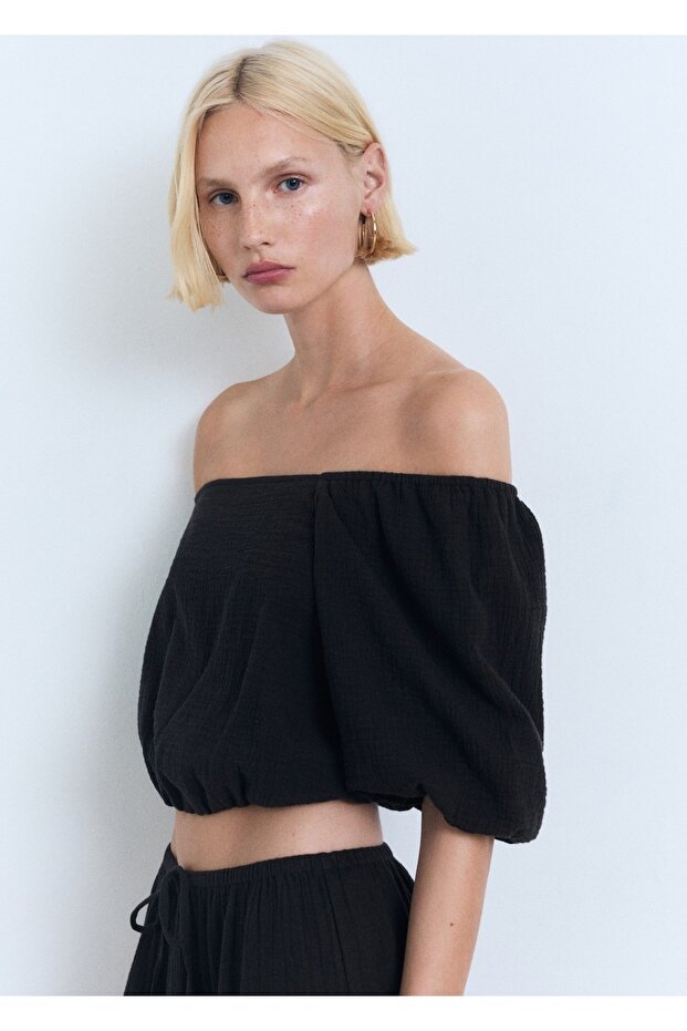 Bağcıklı pamuklu etek - 6