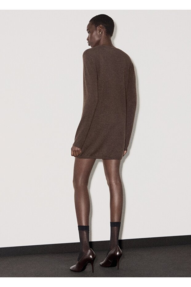 İnce örgü elbise - 4