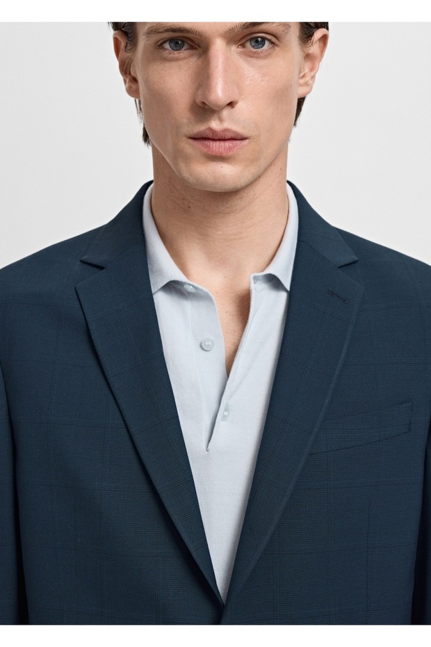 Streç kumaştan süper dar kesim blazer ceket - 6