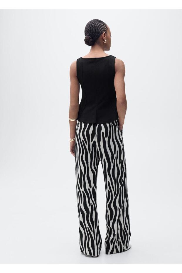 Dikiş detaylı peplum bluz - 4