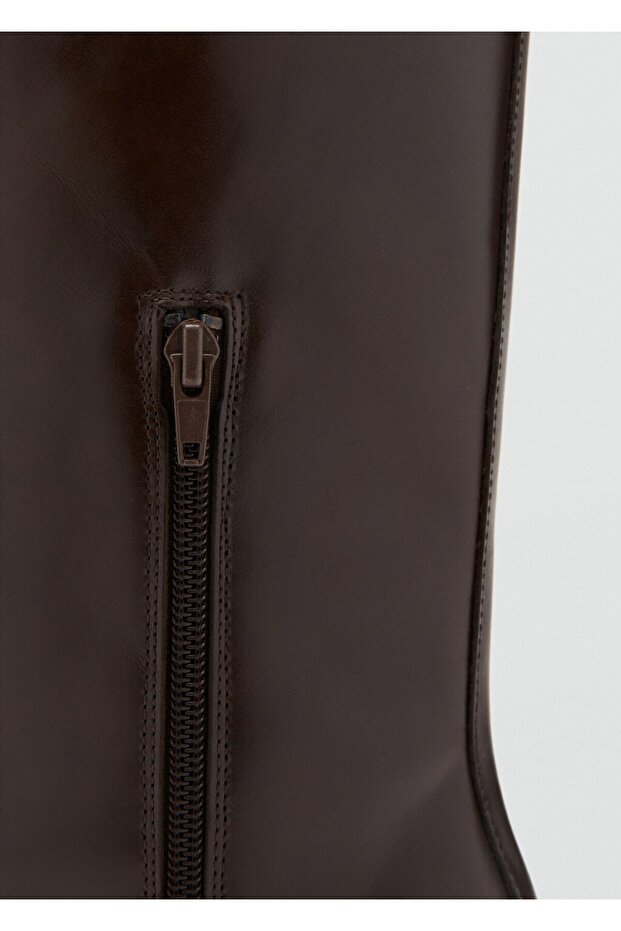 Yüksek topuklu deri bot - 7