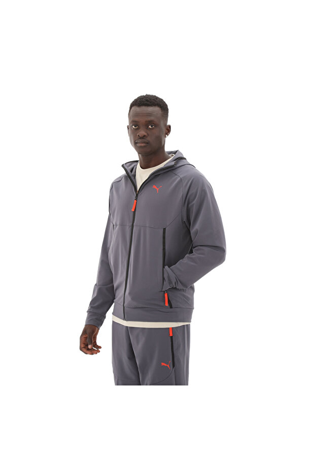 625486-69 Tech Track Jacket معطف رجالي رمادي - 3