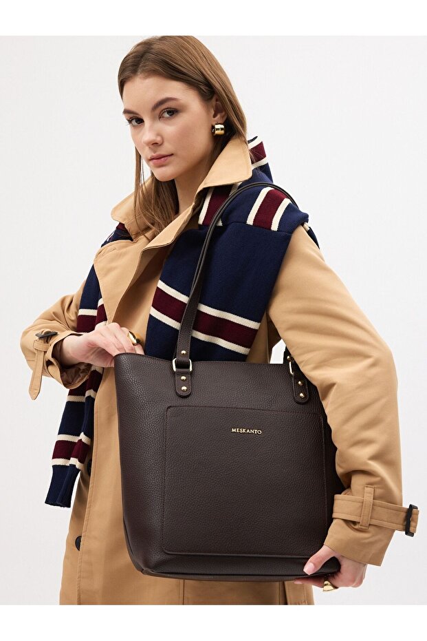 Tote Genuine Leather Women's Shopping Arm and Shoulder Bag