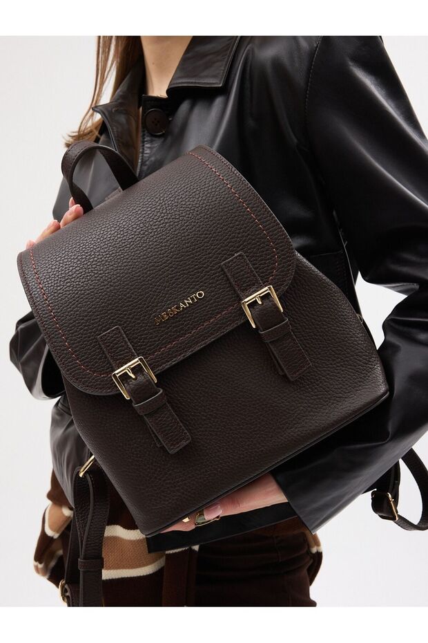 حقيبة ظهر سيرينا من الجلد الطبيعي - 4