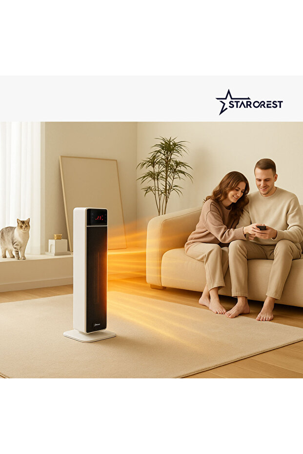 SCH-T30BK Ceramic Fan Heater, 2000W, Digital Control, Oscillation Function, Remote Control - 7