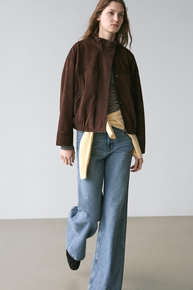 Orta bel İspanyol paça jean - 3