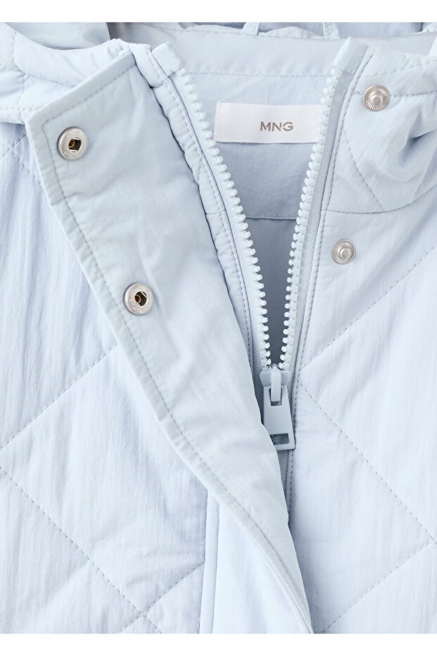 Kapüşonlu kapitone anorak - 8