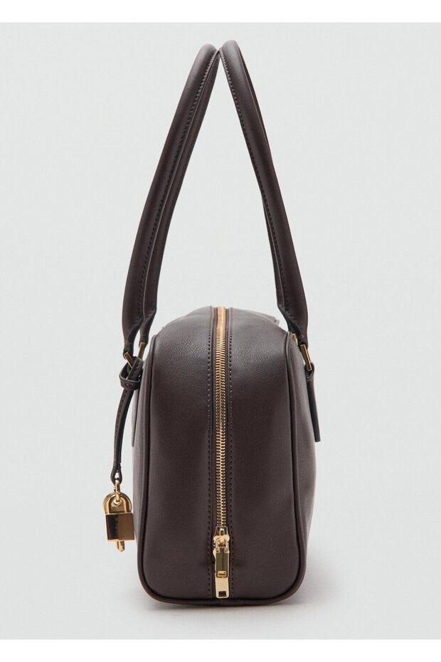 Deri görünümlü bowling çanta - 4