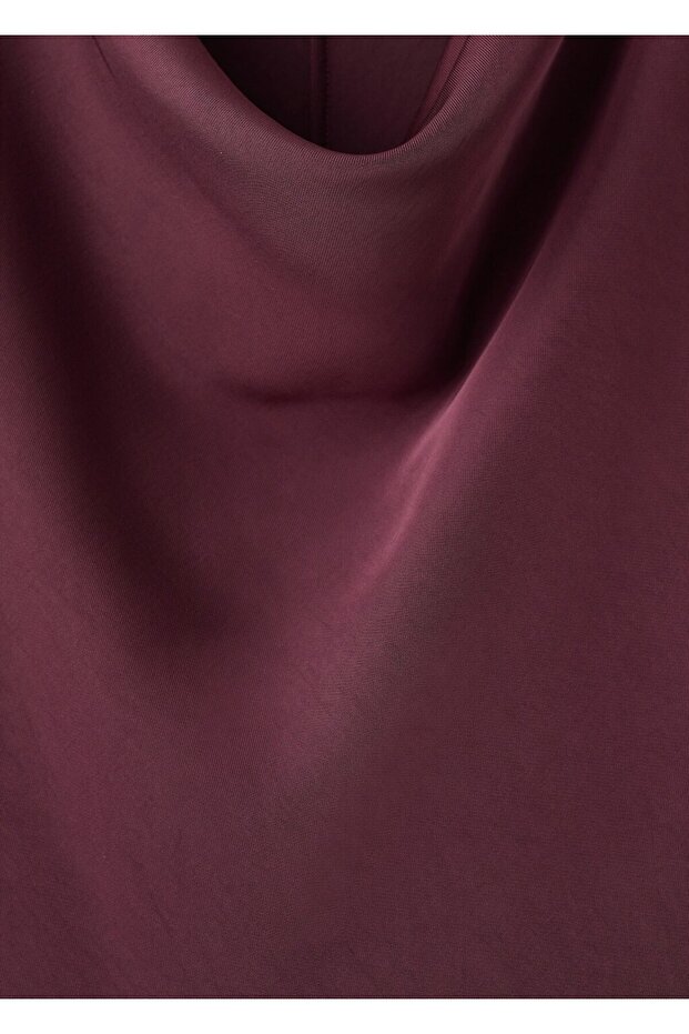 Yakası drapeli elbise - 7