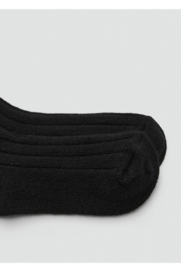 Yün karışımlı fitilli çoraplar - 3