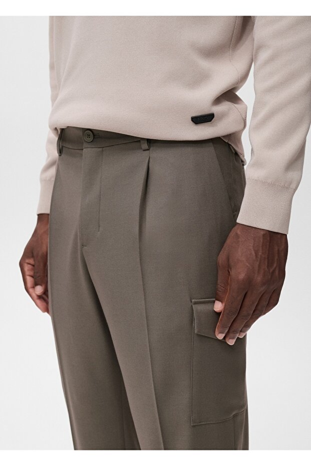 Dar kesim kargo pantolon - 6